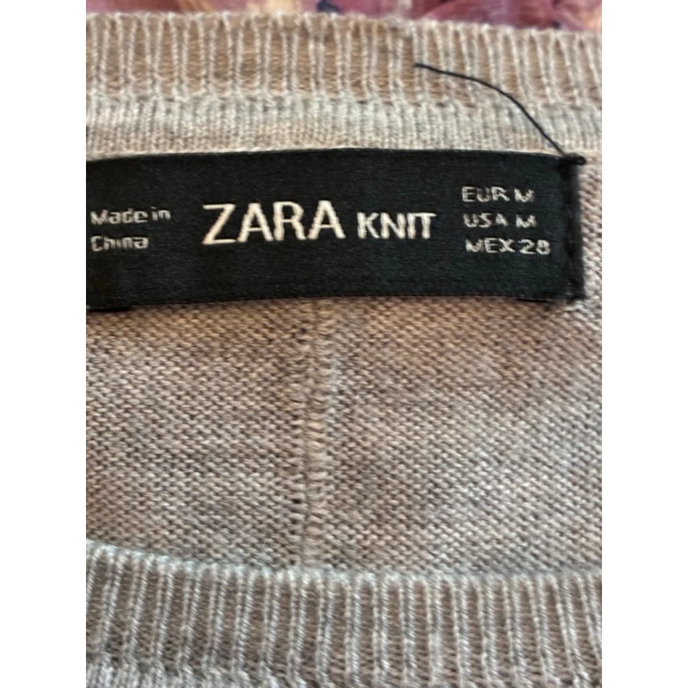 0166 Size Medium Zara Knit Light Grey Lightweight Sweater. VGUC - Picture 10 of 12